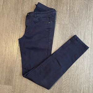 WOMANS H&M SKINNY PANTS NAVY BLUE SIZE 8